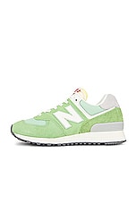 New Balance 574 Sneaker in Chive & Sea Salt, view 5, click to view large image.
