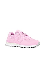 New Balance 574 Sneaker in Pink Sugar, view 2, click to view large image.