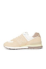 New Balance 574 Sneakers in Bone & White, view 5, click to view large image.