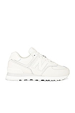 New Balance 574 Sneaker in Turtledove, Sea Salt, & White, view 1, click to view large image.