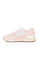 New Balance 574 Sneaker in Orb Pink & Grey Matter, view 5, click to view large image.