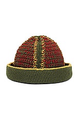 Nicholas Daley Hand Crochet Bucket Hat in Sienna, Mustard, & Olive, view 2, click to view large image.