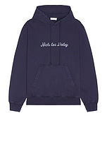 Nicholas Daley Reggae Klub Hoodie in Navy, view 2, click to view large image.