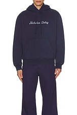 Nicholas Daley Reggae Klub Hoodie in Navy, view 3, click to view large image.