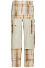 Nicholas Daley Cargo Pant in Summer Tartan, view 1, click to view large image.