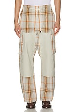 Nicholas Daley Cargo Pant in Summer Tartan, view 4, click to view large image.