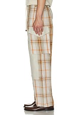 Nicholas Daley Cargo Pant in Summer Tartan, view 5, click to view large image.