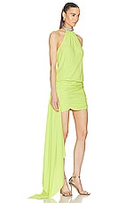 Nue Studio Iris Dress in Lime Green, view 2, click to view large image.