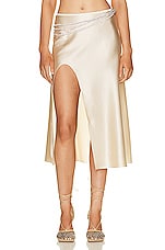 Nue Studio Laetitia Skirt in Champagne Gold, view 1, click to view large image.