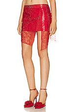 Nue Studio Flora Skirt in Spicy Red, view 3, click to view large image.