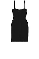 Nensi Dojaka Asymmetrical Mini Dress in Black, view 2, click to view large image.
