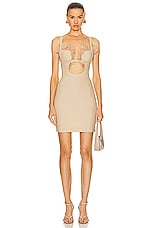 Nensi Dojaka Rouched Bra Dress in Cuban Sand, view 1, click to view large image.