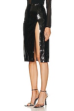 Nensi Dojaka Midi Pencil Skirt in Black, view 3, click to view large image.