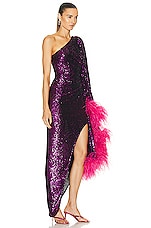 NERVI Maria Sequin Dress in Purple, view 2, click to view large image.