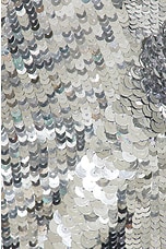 NERVI Eden Sequins Vest in Silver, view 5, click to view large image.