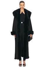 NOUR HAMMOUR Marlene Coat in Black, view 1, click to view large image.