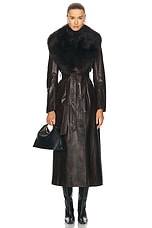 NOUR HAMMOUR Dakota Coat in Syrup, view 1, click to view large image.