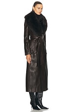 NOUR HAMMOUR Dakota Coat in Syrup, view 3, click to view large image.