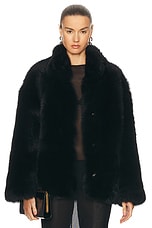 NOUR HAMMOUR Carolyn Coat in Black, view 1, click to view large image.