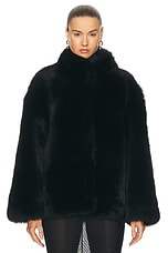 NOUR HAMMOUR Carolyn Coat in Black, view 2, click to view large image.