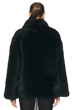 NOUR HAMMOUR Carolyn Coat in Black, view 4, click to view large image.