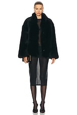 NOUR HAMMOUR Carolyn Coat in Black, view 5, click to view large image.