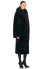 NOUR HAMMOUR Isadora Coat in Chocolat Fondant, view 2, click to view large image.