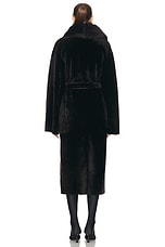 NOUR HAMMOUR Isadora Coat in Chocolat Fondant, view 3, click to view large image.