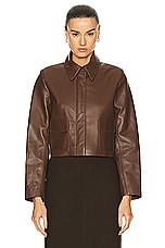 NOUR HAMMOUR Bleeker Jacket in Cinnamon, view 1, click to view large image.
