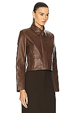 NOUR HAMMOUR Bleeker Jacket in Cinnamon, view 2, click to view large image.
