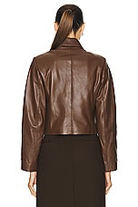 NOUR HAMMOUR Bleeker Jacket in Cinnamon, view 3, click to view large image.
