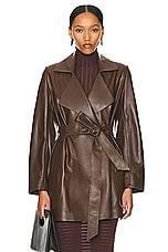 NOUR HAMMOUR Kerri Jacket in Walnut, view 1, click to view large image.