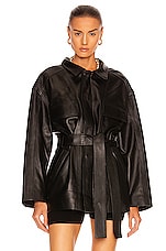 NOUR HAMMOUR Zakary Jacket in Black, view 2, click to view large image.