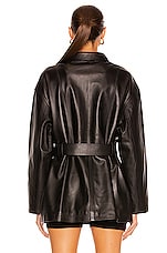 NOUR HAMMOUR Zakary Jacket in Black, view 4, click to view large image.