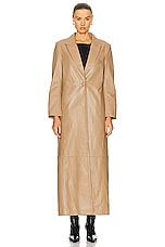 NOUR HAMMOUR Laithan Coat in Oak, view 2, click to view large image.