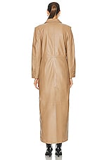 NOUR HAMMOUR Laithan Coat in Oak, view 4, click to view large image.