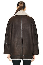 NOUR HAMMOUR Horizon Jacket in Chocolat Fondant & Cream, view 4, click to view large image.