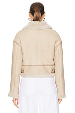 NOUR HAMMOUR Marco Jacket in Cream & Ivory, view 4, click to view large image.