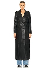 NOUR HAMMOUR Misha Coat in Black, view 2, click to view large image.