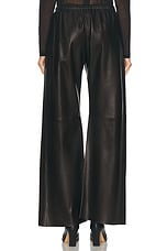 NOUR HAMMOUR Olan Pant in Black, view 3, click to view large image.