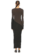 Nanushka Maeron Dress in Fossil & Black, view 4, click to view large image.