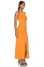 Nanushka Elia Maxi Dress in Orange, view 2, click to view large image.