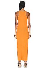 Nanushka Elia Maxi Dress in Orange, view 3, click to view large image.