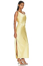 Nanushka Lennie Dress in Yellow, view 2, click to view large image.