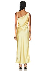 Nanushka Lennie Dress in Yellow, view 4, click to view large image.