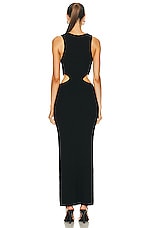 Nanushka Dione Dress in Black, view 3, click to view large image.