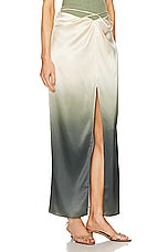 Nanushka Lianne Midi Skirt in Moss Gradient, view 2, click to view large image.