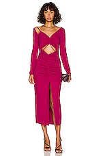 NICHOLAS Shayla Dress in Magenta, view 1, click to view large image.