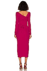 NICHOLAS Shayla Dress in Magenta, view 3, click to view large image.