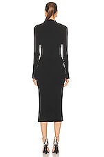 NICHOLAS Saba Midi Dress in Black, view 4, click to view large image.